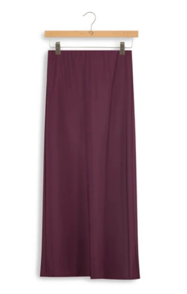 POINT SATIN A-LINE SLIP SKIRT