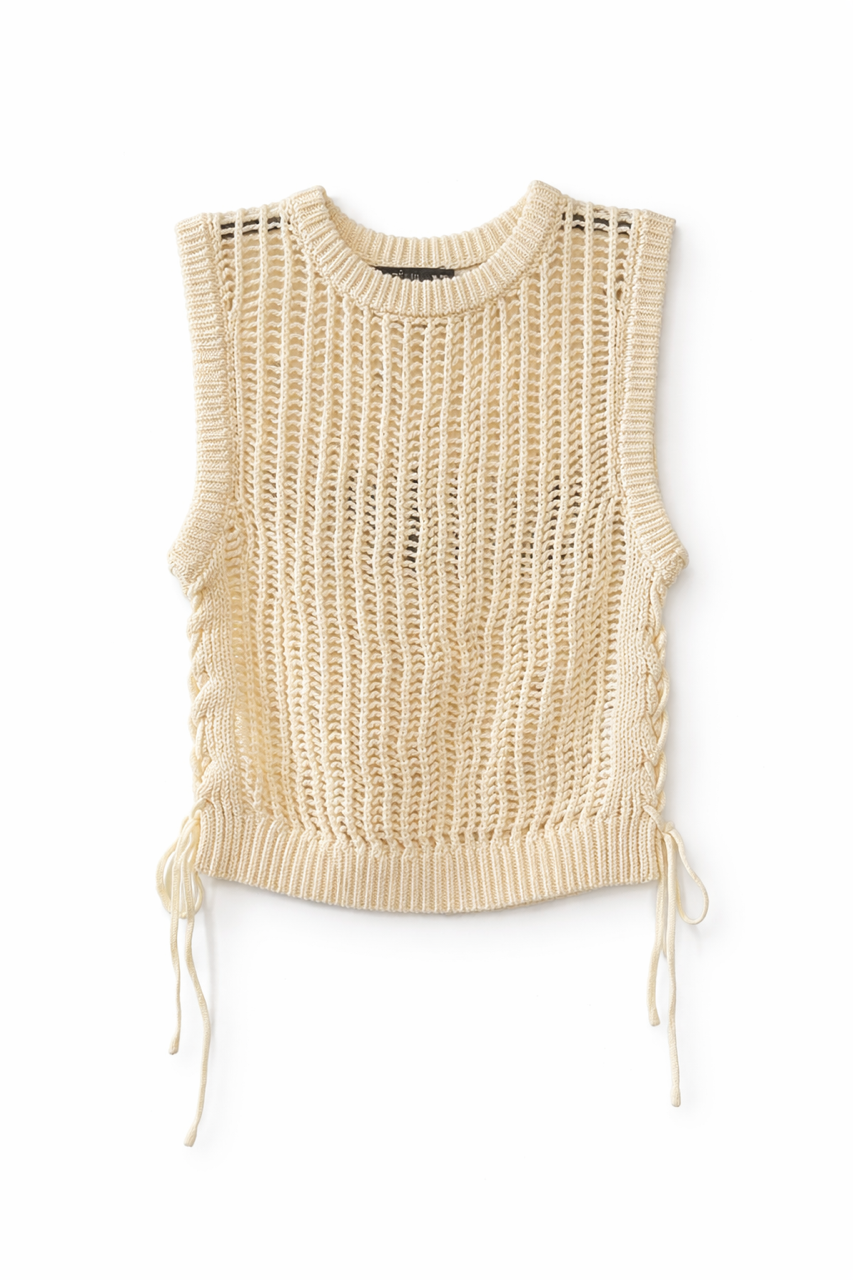 DELUC BRAIDED KNIT VEST
