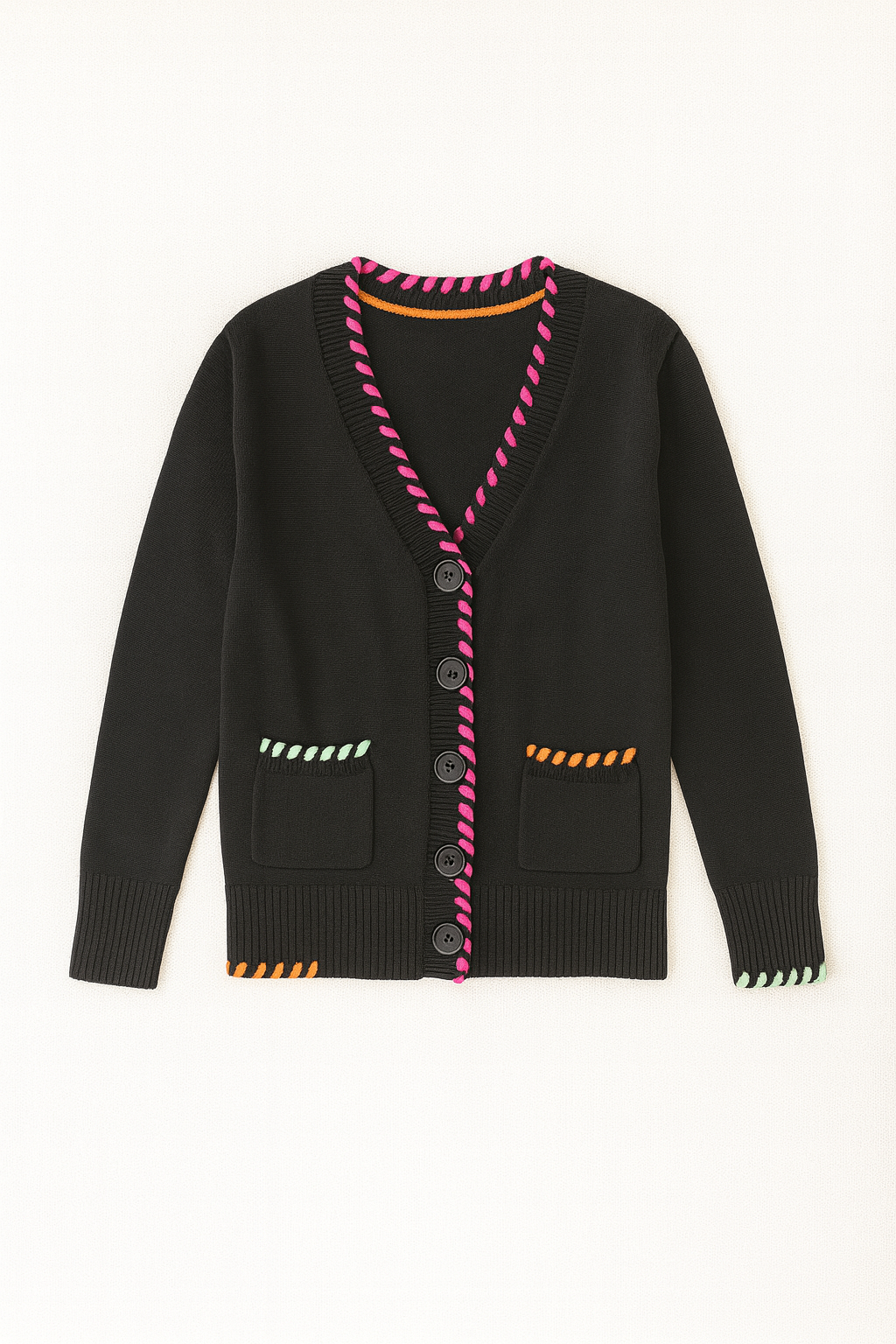 FRENCH MASON WOVEN POP OF COLOR CARDIGAN