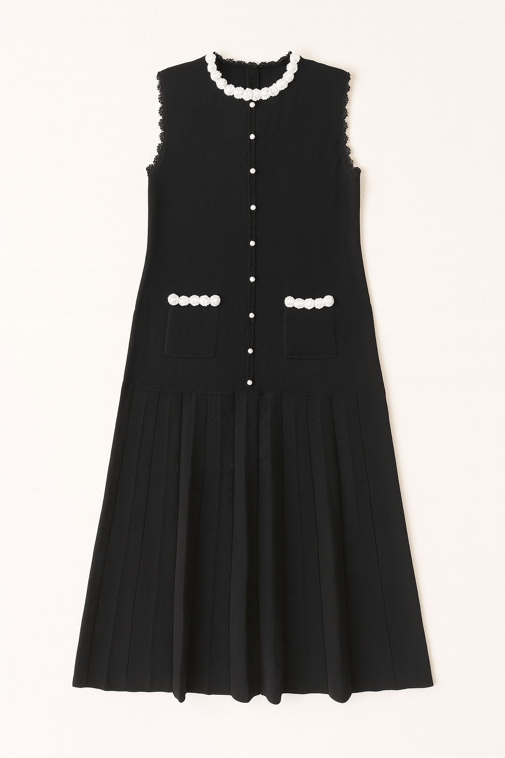 WRONG SIDE OF RIGHT KNIT JUMPER W FLORAL DETAIL