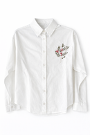 KUO EMBROIDERED CHEST BLOUSE