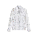 IN:05 SILKY FLORAL BLOUSE W COLLAR