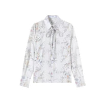 IN:05 SILKY FLORAL BLOUSE W COLLAR
