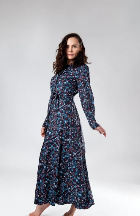 IN:05 BELTED FLORAL DRESS