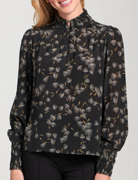 AP.NY PUFF SLEEVE BLOUSE W RUCHED DETAIL