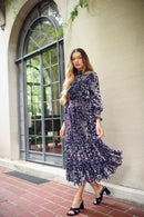 BLISS FLORAL MINDY VELVET DRESS