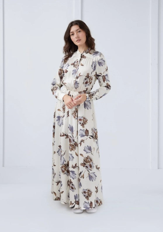 UNAYA PATRICIA SILKY BUTTONDOWN DRESS