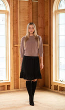 FRONT ROW PERFORATED SWEATER