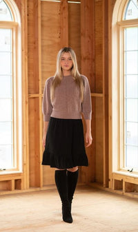 FRONT ROW PERFORATED SWEATER
