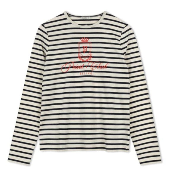 POINT STRIPE GRAPHIC TEE
