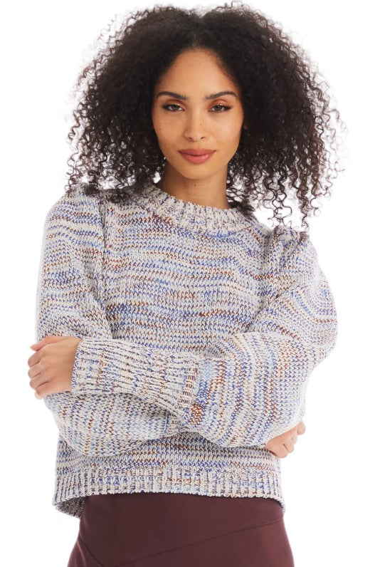 ALLISON NEW YORK HEATHERED CHUNKY SWEATER