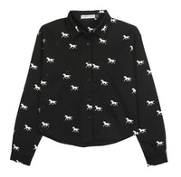 URBAN EDGE DENIM HORSE PRINTED SHIRT