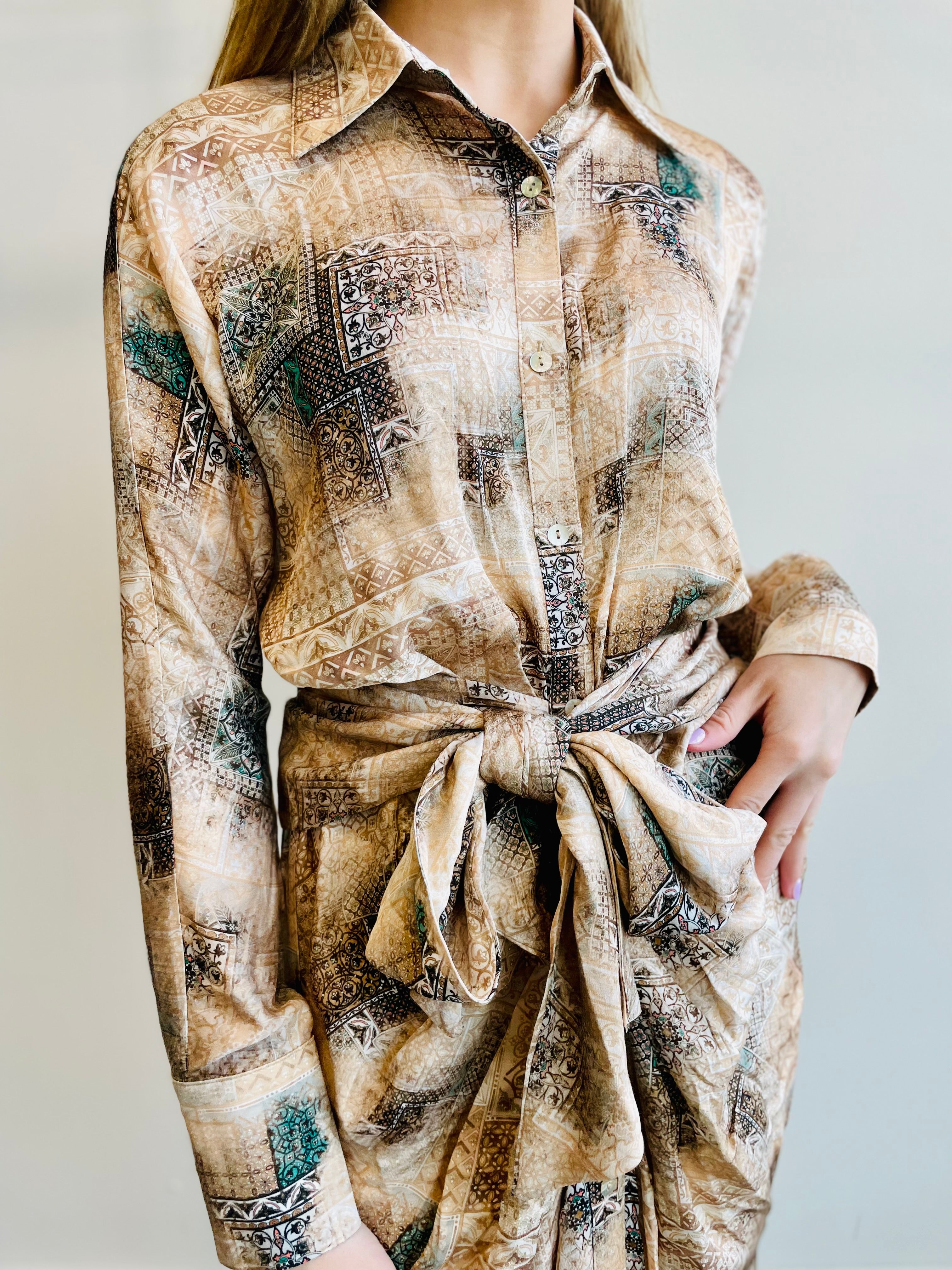 THIRD DRAPED BELTED FRONT DRESS