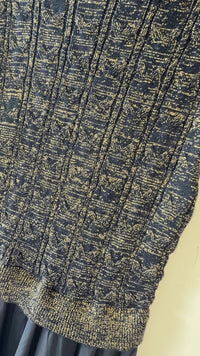 ERMANNA SLEEVELESS COMBO DRESS W GLITTER