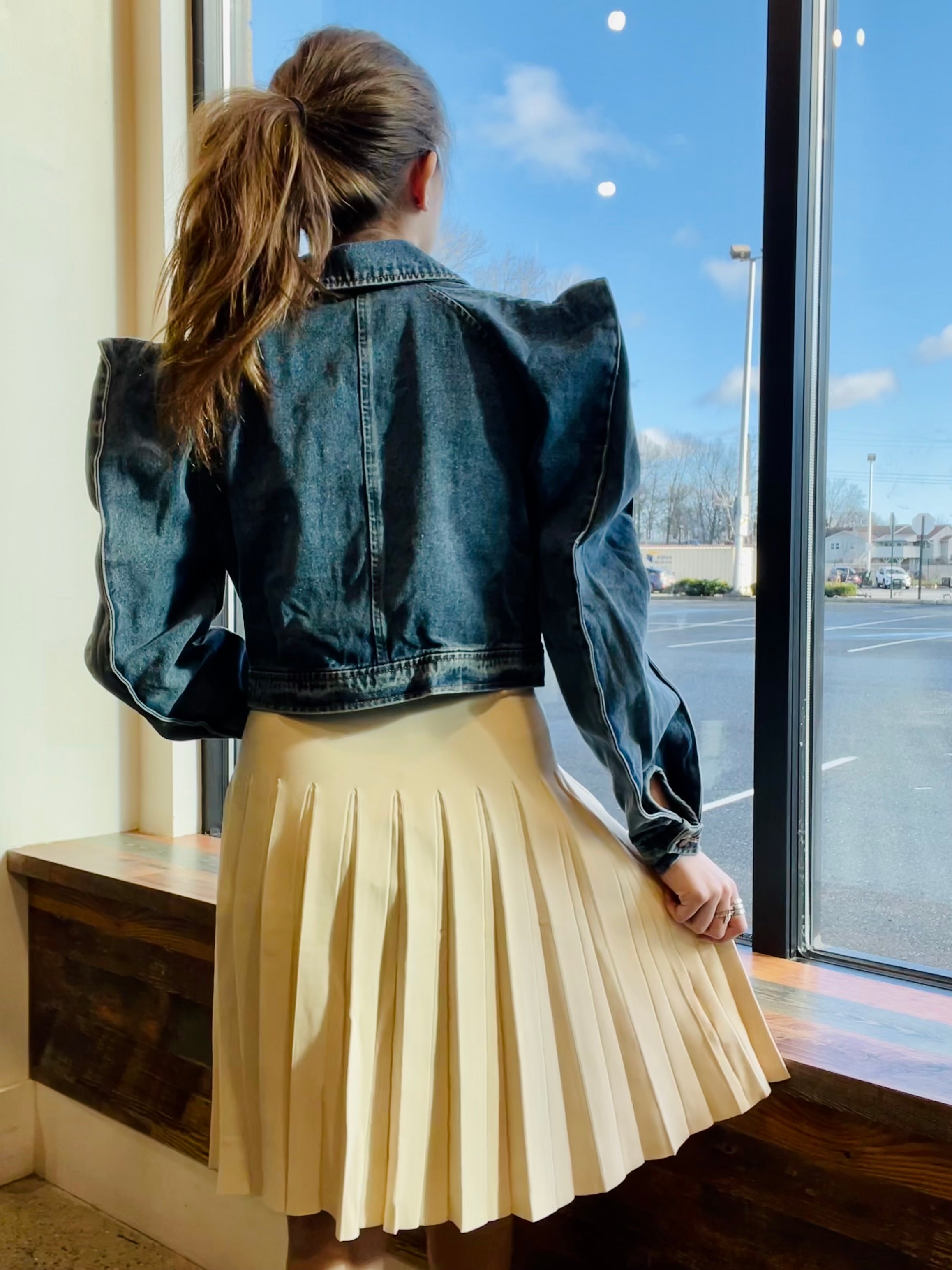 WILD PONY CROPPED DENIM JACKET