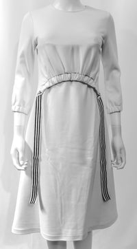 ERMANNA ELASTIC SCRUNCH WAIST TIE DRESS