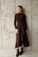 IN:05 RUFFLE SKIRT WITH BELT