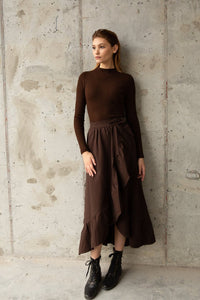 IN:05 RUFFLE SKIRT WITH BELT