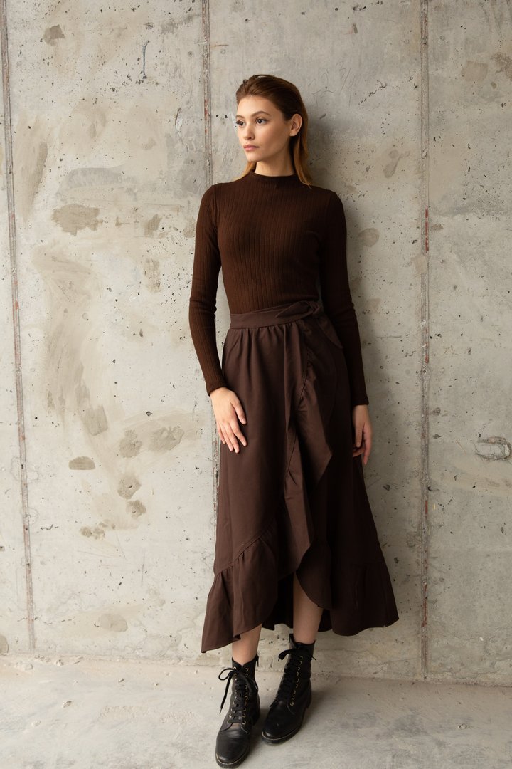 IN:05 RUFFLE SKIRT WITH BELT