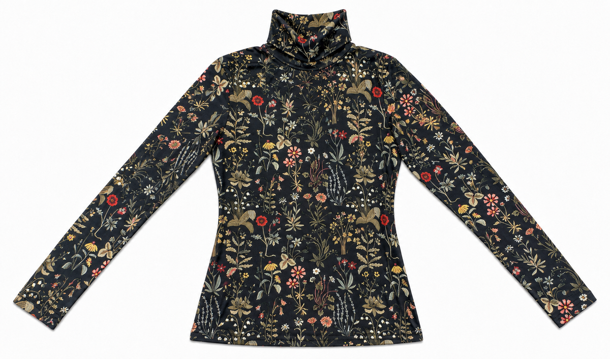 INK`D PRINTED MOCKNECK