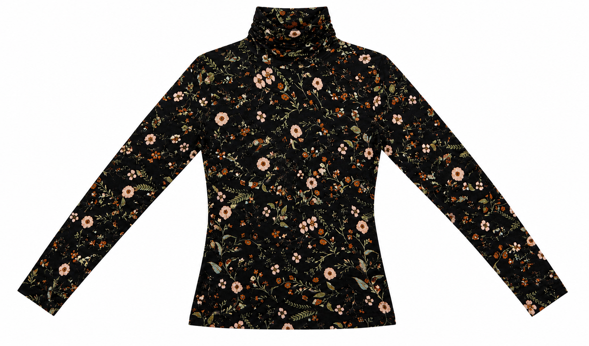 INK`D PRINTED MOCKNECK