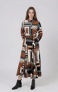 UNAYA JULIA GEOMETRIC DRESS