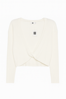 KUO RIBBED FRONT TWIST TOP