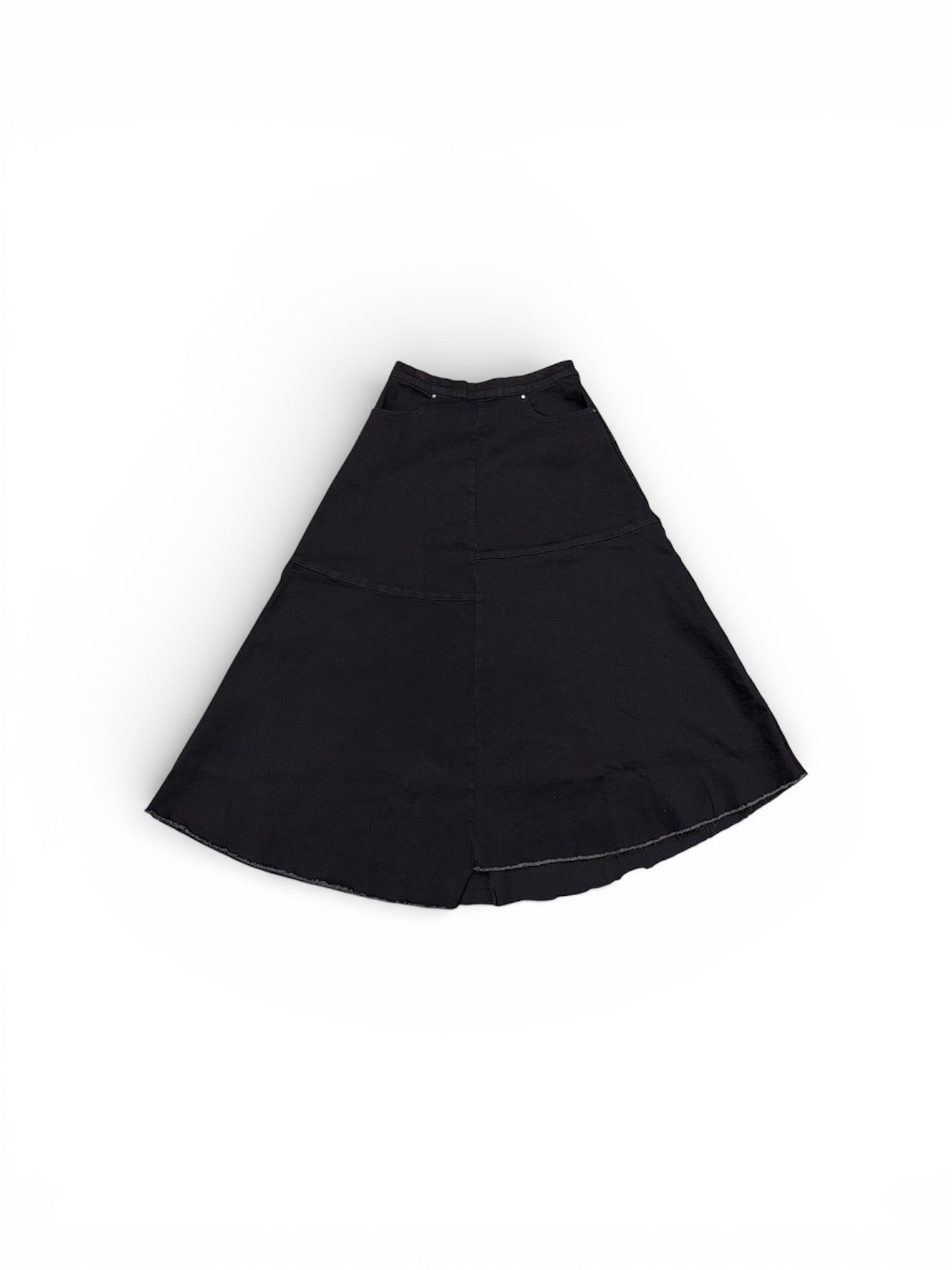 KUO ASYMMETRICAL DENIM SKIRT