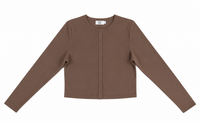 KUO SNAP FRONT CROPPED CARDIGAN