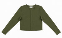 KUO SNAP FRONT CROPPED CARDIGAN