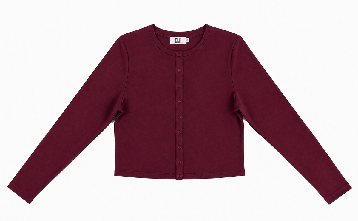 KUO SNAP FRONT CROPPED CARDIGAN