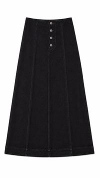 KUO BUTTON FRONT CORDUROY SKIRT