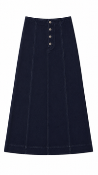 KUO BUTTON FRONT CORDUROY SKIRT
