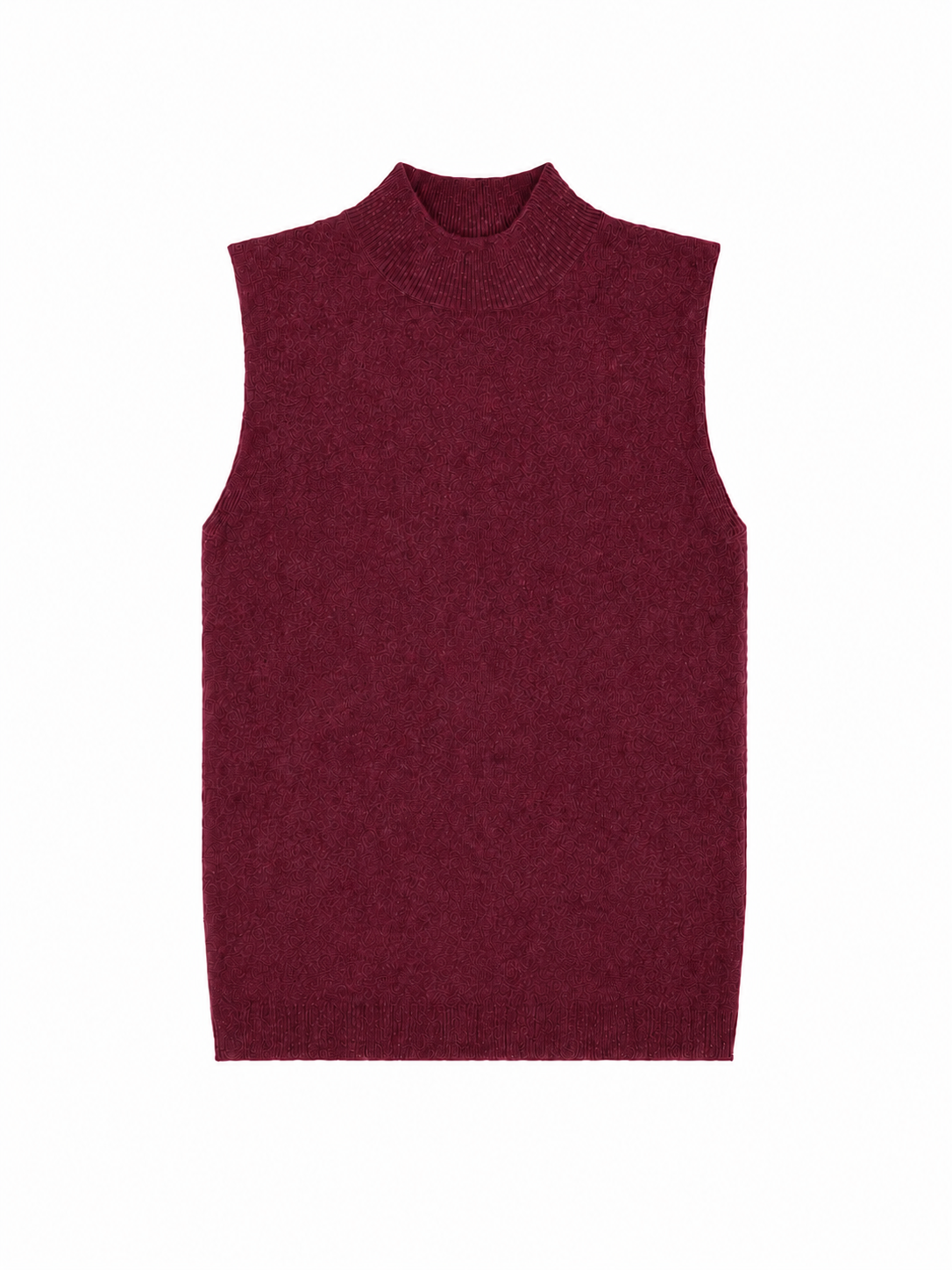 KUO KNIT SLEEVELESS MOCKNECK
