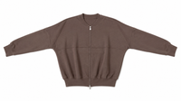 KUO DOUBLE ZIP BOMBER SWEATSHIRT