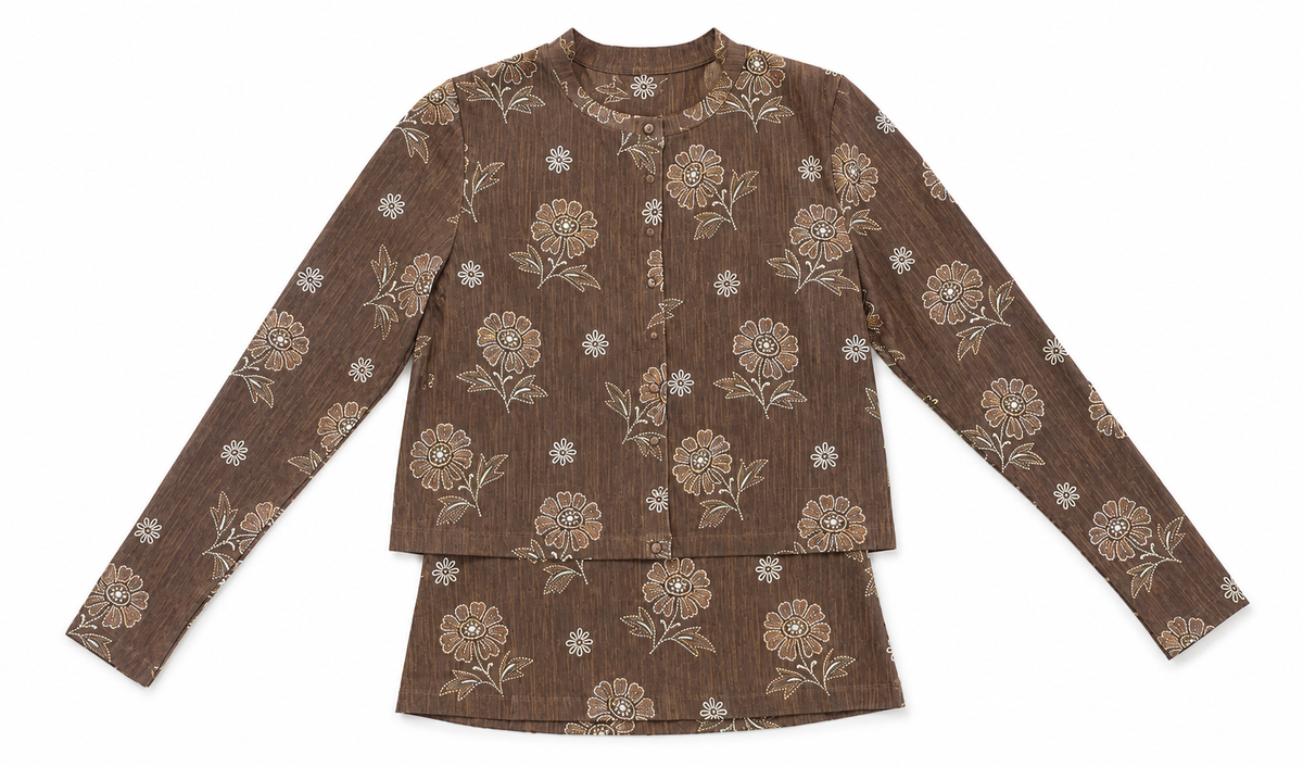 XS / BROWN VINTAGE FLORAL