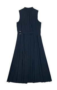 UNAYA KELLY TAFFETA JUMPER PLEATED W BELT