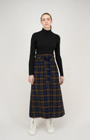 ELLE OH ELLE KENDELL BELTED PLAID SKIRT