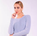 KNIT THEORY BASIC RIBBED KNIT CARDIGAN