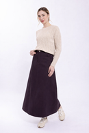 KNITTED CABLE KNIT CREWNECK