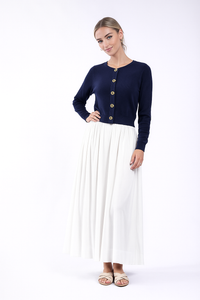 KNIT THEORY METAL TOGGLE CARDI