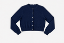 KNITTED SCALLOP EDGE CARDIGAN