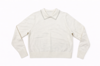 KNITTED CREWNECK WITH EMBELLISHED COLLAR