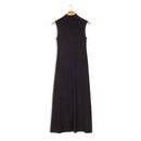 POINT RIB KNIT MAXI A-LINE DRESS