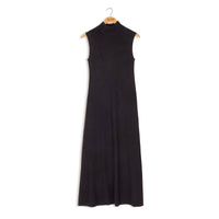 POINT RIB KNIT MAXI A-LINE DRESS