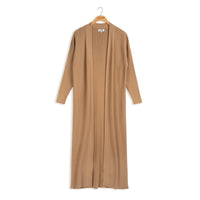 POINT RIB KNIT MAXI CARDIGAN