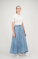 ELLE OH ELLE KRISTEN A LINE DENIM SKIRT