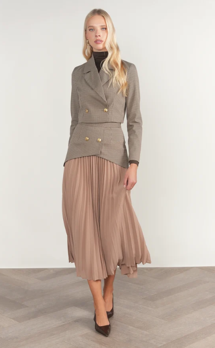 APPARALEL KURA PLEATED CONTRAST SKIRT