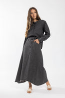 LATITUDE DENIM HENLEY TOP