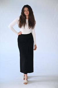 LATITUDE JERSEY TIE SKIRT